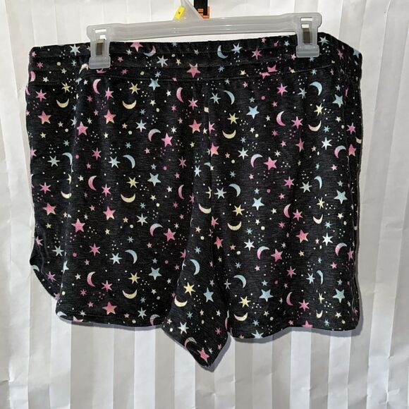 Secret Treasures Women’s Black Celestial Print Sleep Shorts Size XL Drawstring - Picture 2 of 3